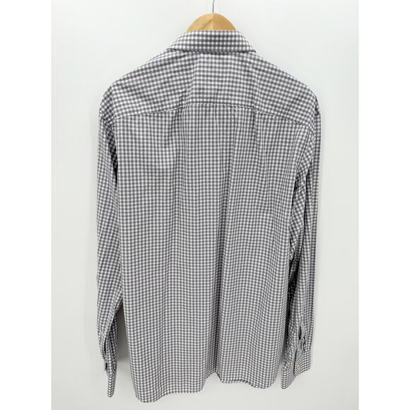 UnTUCKit Mens XXL Tall Regular Cotton Purple White Checkered Button Down Shirt - Picture 2 of 8